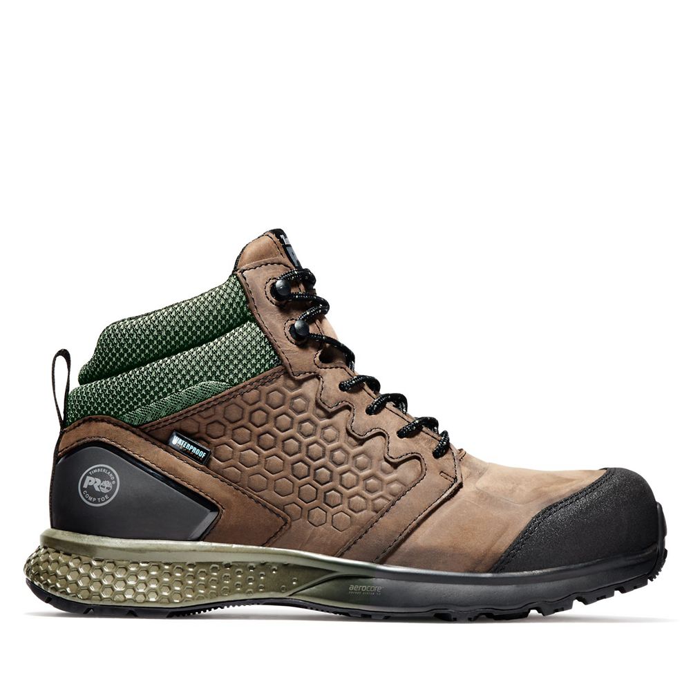 Bocanci De Muncă Timberland Barbati Maro/Negrii - Pro® Reaxion Comp Toe - Romania - QTGMCS067